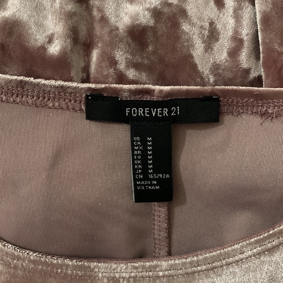 Forever 21 Light Pink Velvet Sleeveless Dress Size Medium - Picture 7 of 7